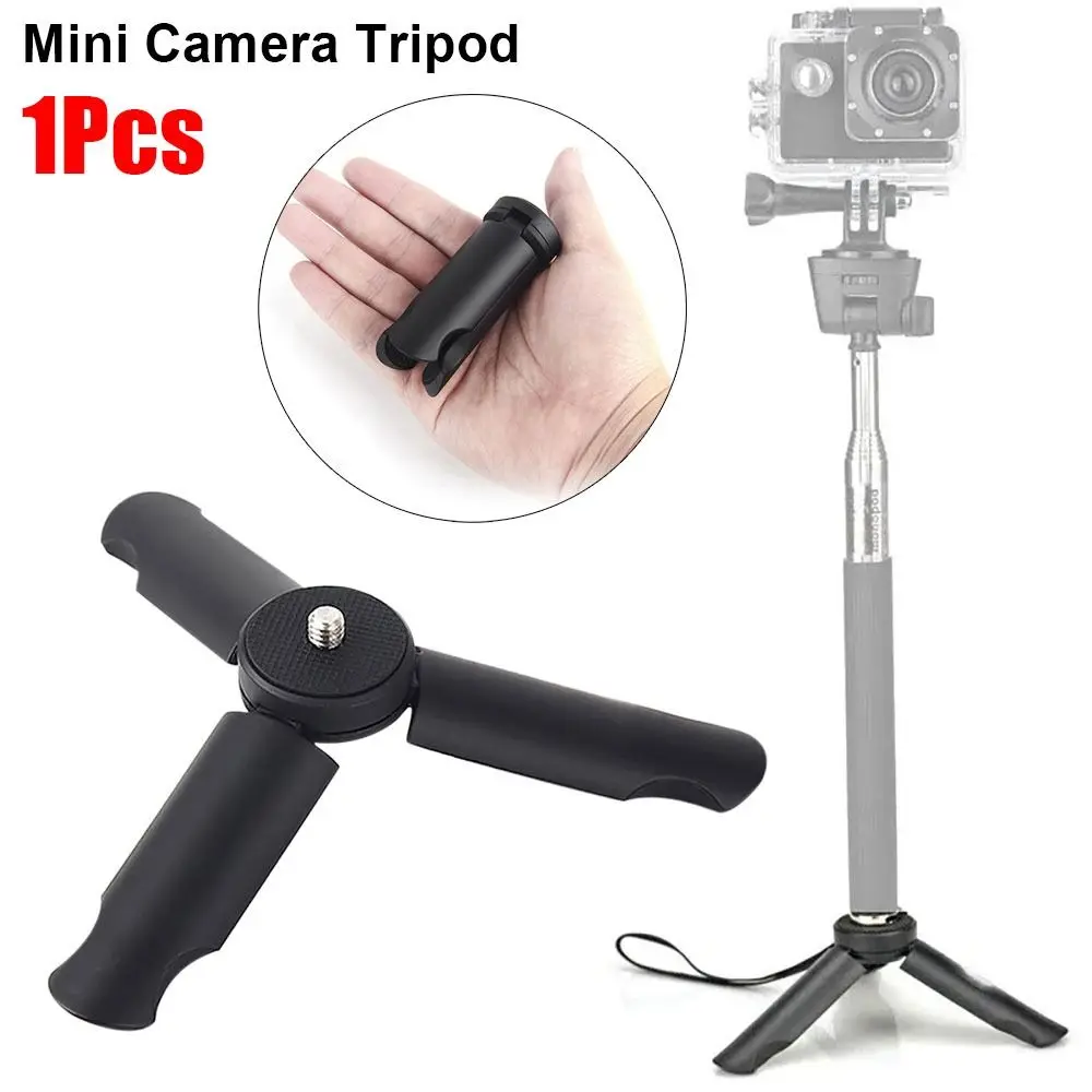 1Pcs New With 1/4'' Screw Mini Tripod Portable Universal Phone Stabilizer Holder Handheld Phone Gimbal For Gopro Action Camera
