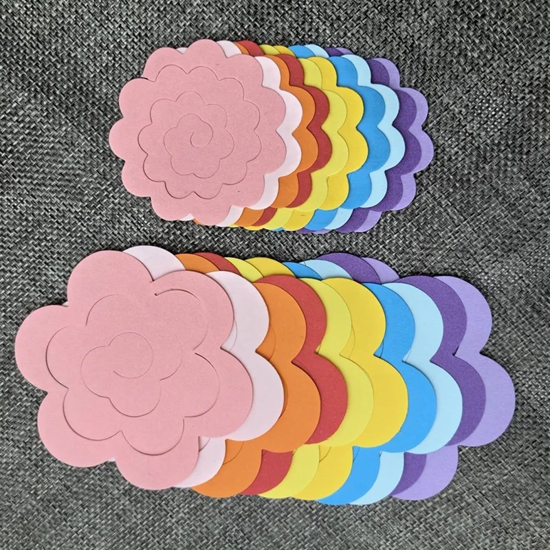 Multiple Colors Rose Flower Quilling Paper 20/40PCS Pack DIY Handmade Flower-shape Origami Scrapbooking Decorating Paper Set ZYF