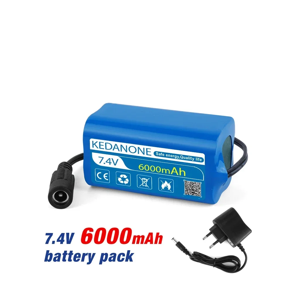 

7.4V 6000mAh theater player, night fishing light, square dance speaker, and large capacity lithium battery pack with board video