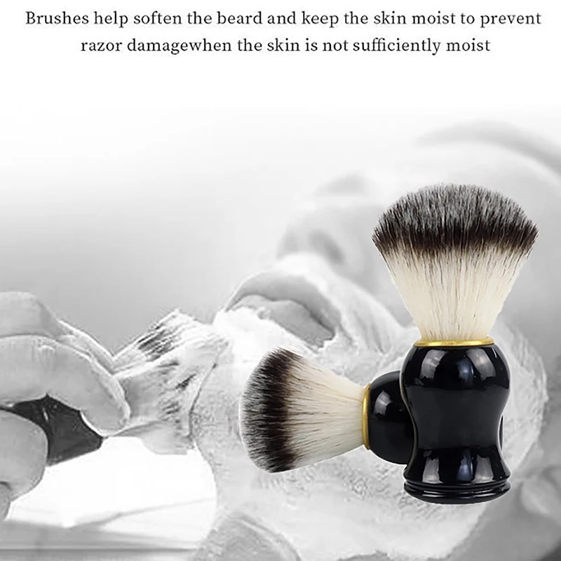 

Beard Shaving Brush Makeup Brushes 1pcs Wooden Handle Salon Barber Soap Foam Shave Men Facial Cleaning Tool