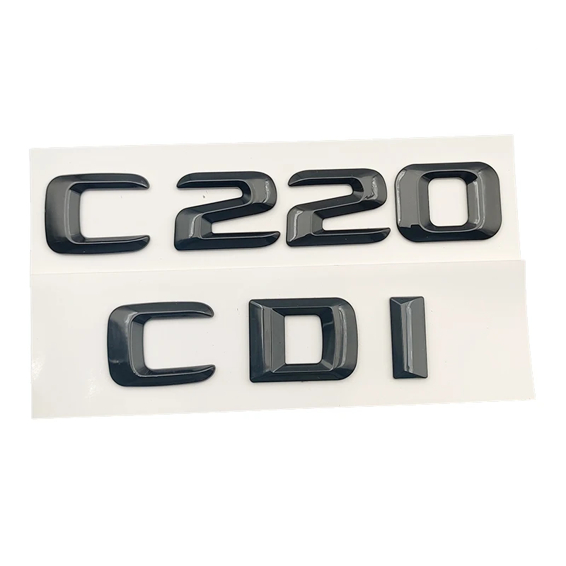 3d ABS Black Logo C200 C180 C300 C400 C220 Emblem Letters Sticker Car Trunk Badge per W203 W204 W205 accessori