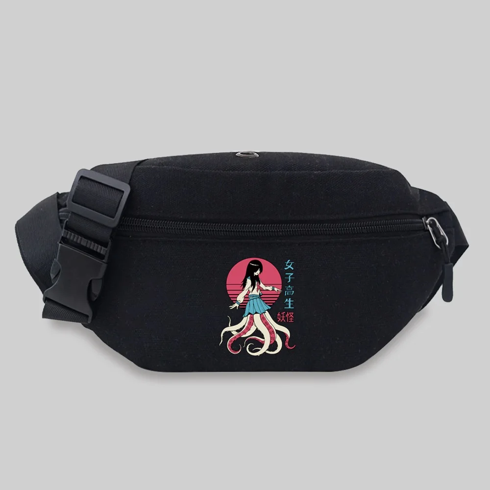 Women's waist bag Underarm Chest Messenger Bags Outdoor Sport Crossbody Bag cute monster series pattern Travel Belt Bag Handbags