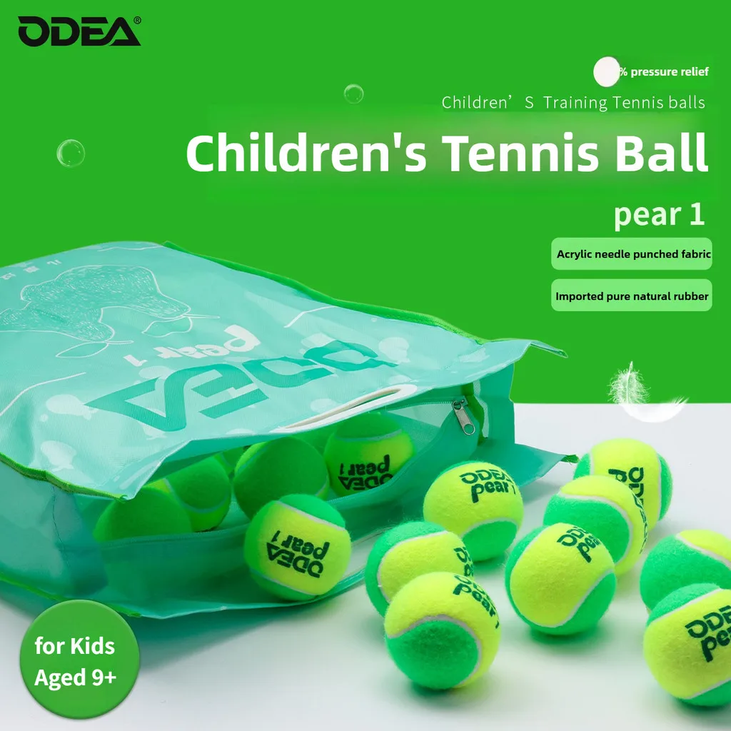

ODEA Tennis Balls for Kids Beginners Training, 75% Pressure, Rubber Material,Green Tennis Balls 5/10/20/30 Pack