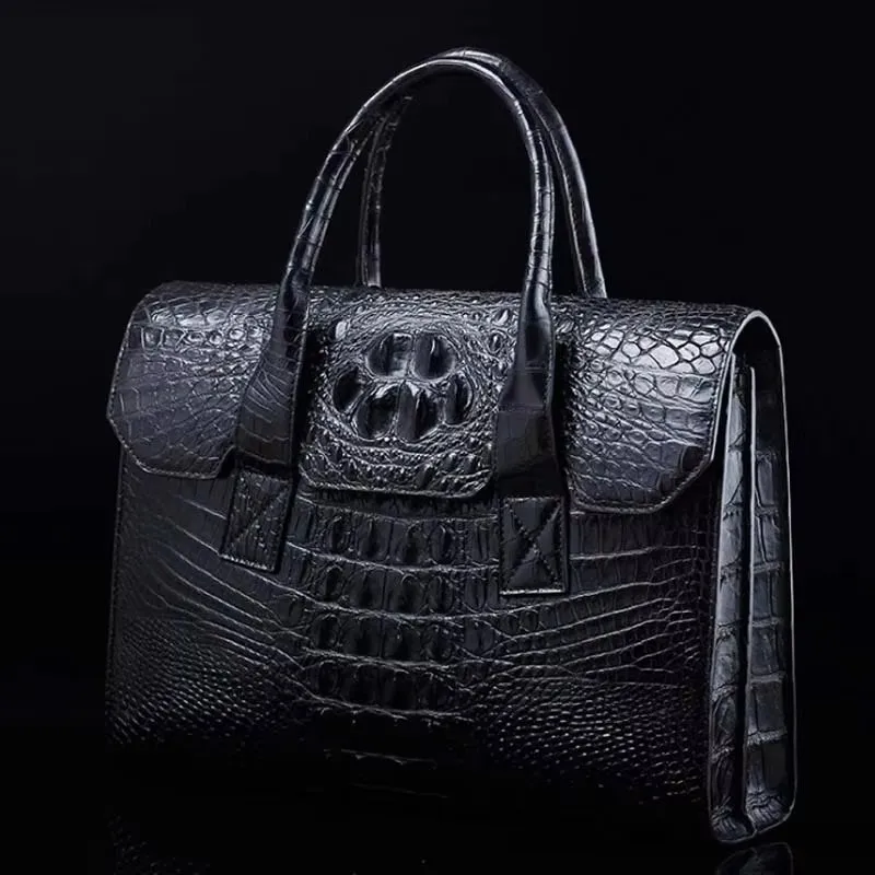 ourui new arrival  bag male briefcase  black crocodile bag  handbag  Men handbags