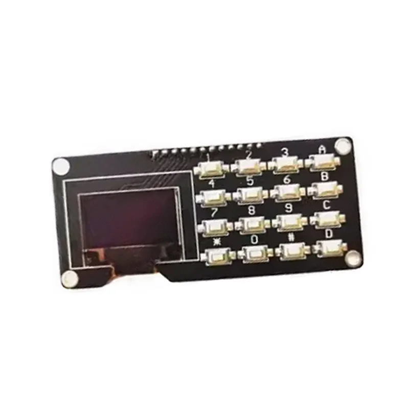 

0,96-дюймовый OLED + 4*4 матричный модуль клавиатуры, ЖК-дисплей с белым светом SSD1306 SSD1315