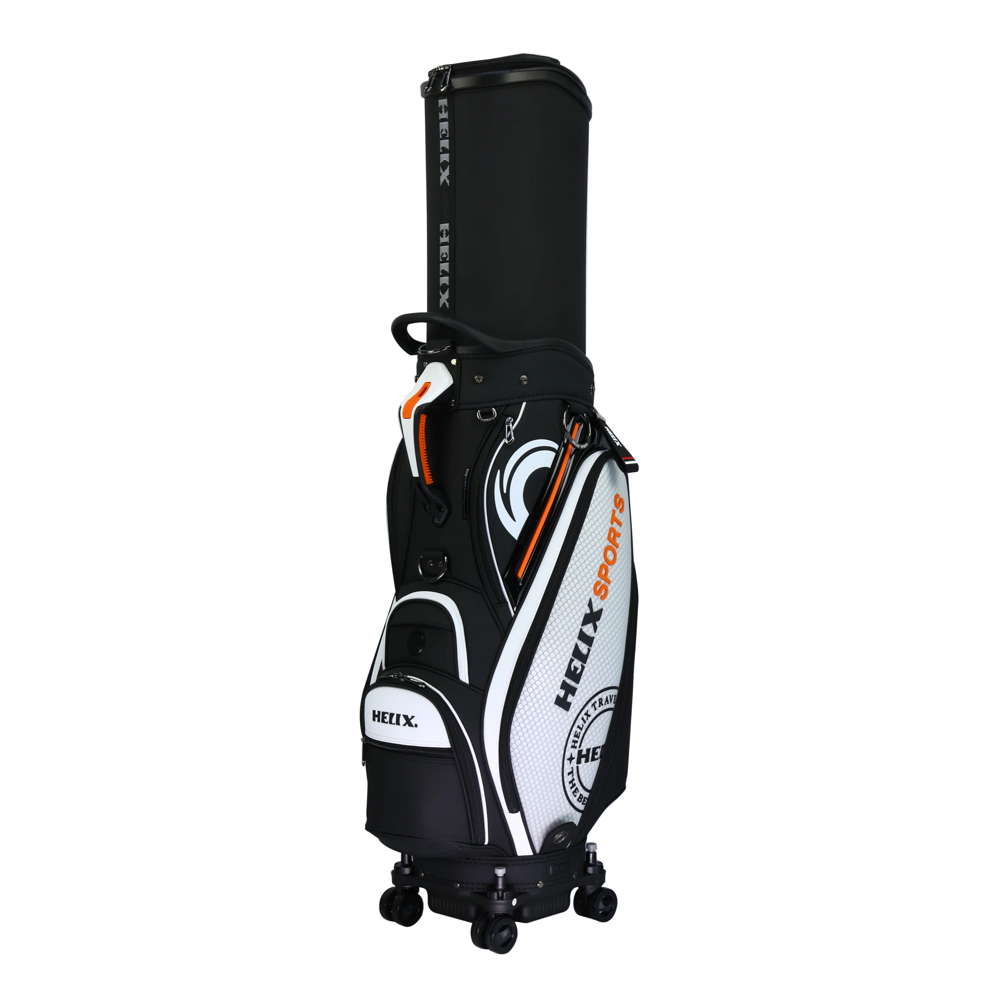 

HELIX Golf Bag with Wheels and Retractable Top Cover for Travel