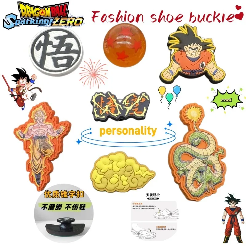 

Dragon Ball Goku Shoe Buckle Cute Fashion Cartoon Personality Creative Simple Kawaii Shoe Charm Gift for Friends' Birthday