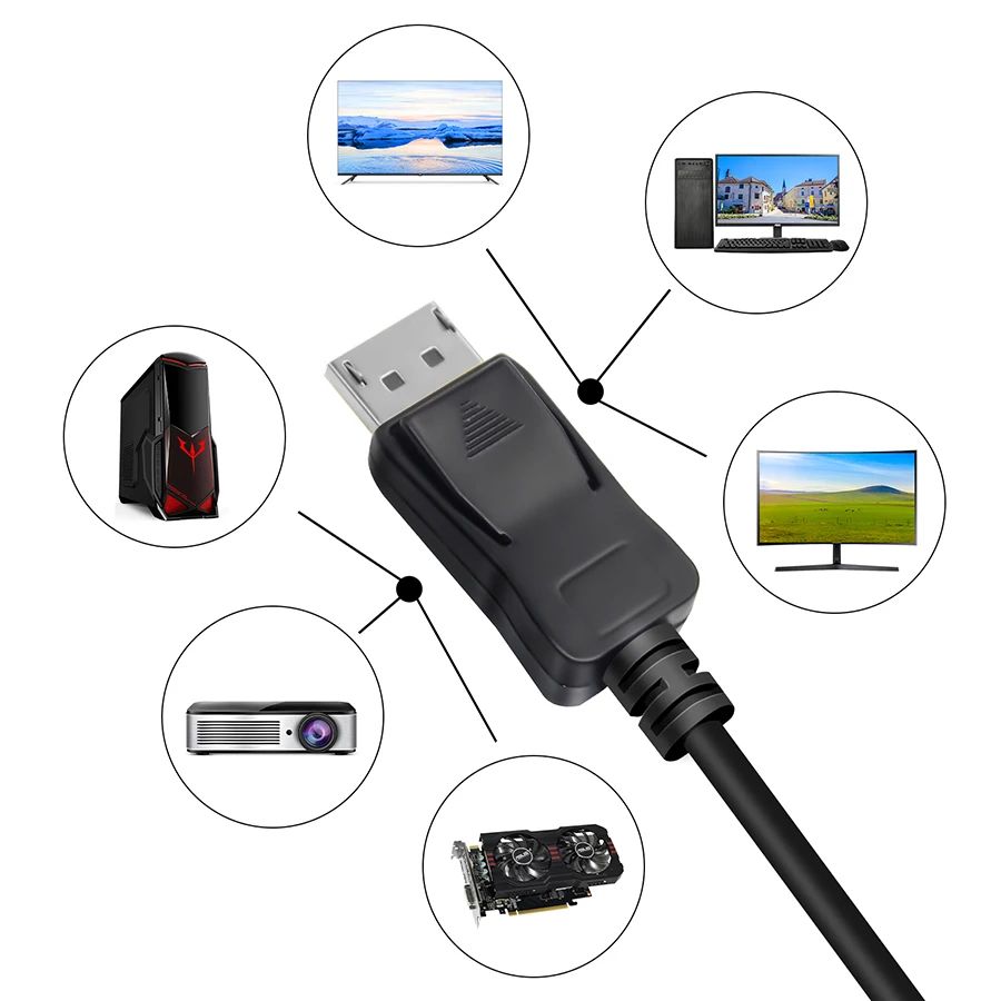 Kabel DisplayPort 144 Hz 1.2 Kabel monitora Display-Port 4K 60 Hz DisplayPort męski na męski do komputera PC, monitorera, karty graficznej, laptopa