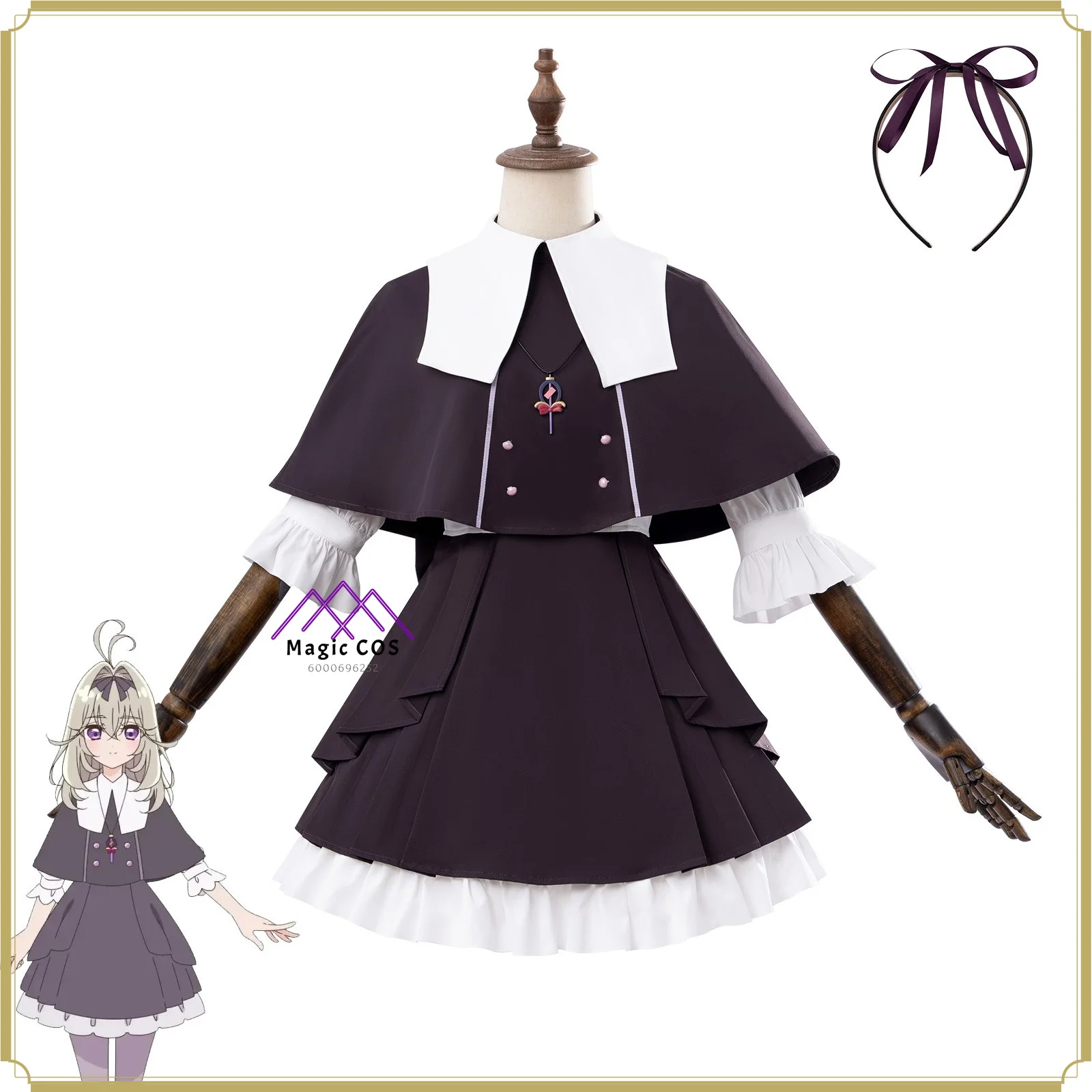 

High Quality Full Set Sara Marika Cosplay Costume - Women's Purple Beige Matching Soft Fabric Anime Clothes Comic Con Party Suit