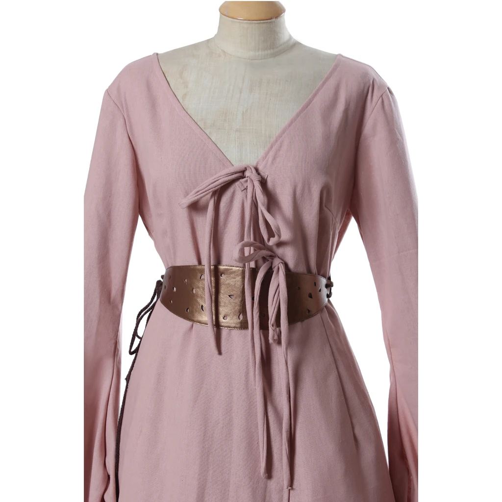 TV Series Sansa Cosplay Stark Costume Women' s Pink Dress Halloween Party Stage Performance Outfit
