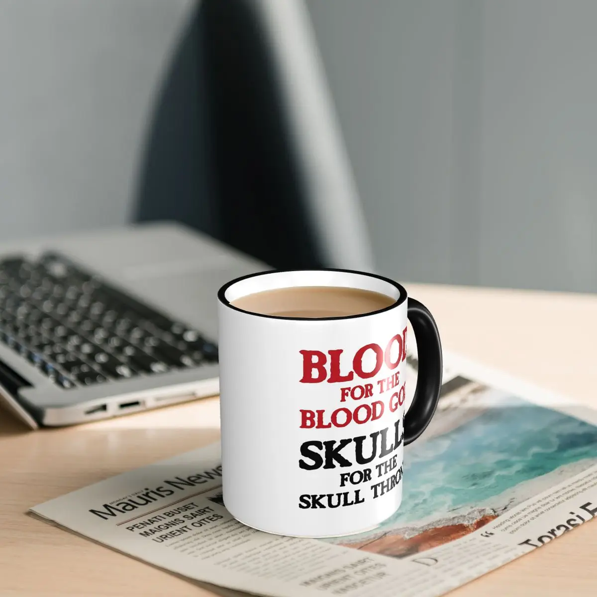 Blood For The Blood God, Skulls For The Skull Throne A (dark) Mug Ceramic Coffee Cups Tea Mugs Milk Cup Drinkware Gift Friend