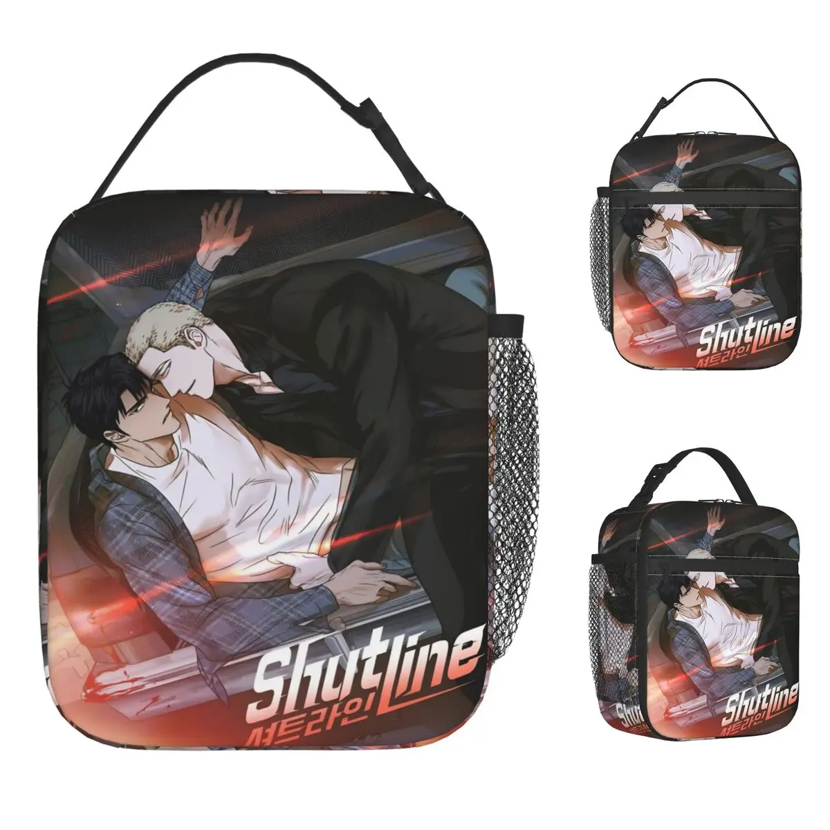 Korean Online Comics Shutline Gay Love Lunch Bag For Women Custom Lunch Box Cooler Bag Portable Oxford Tote Food Bags