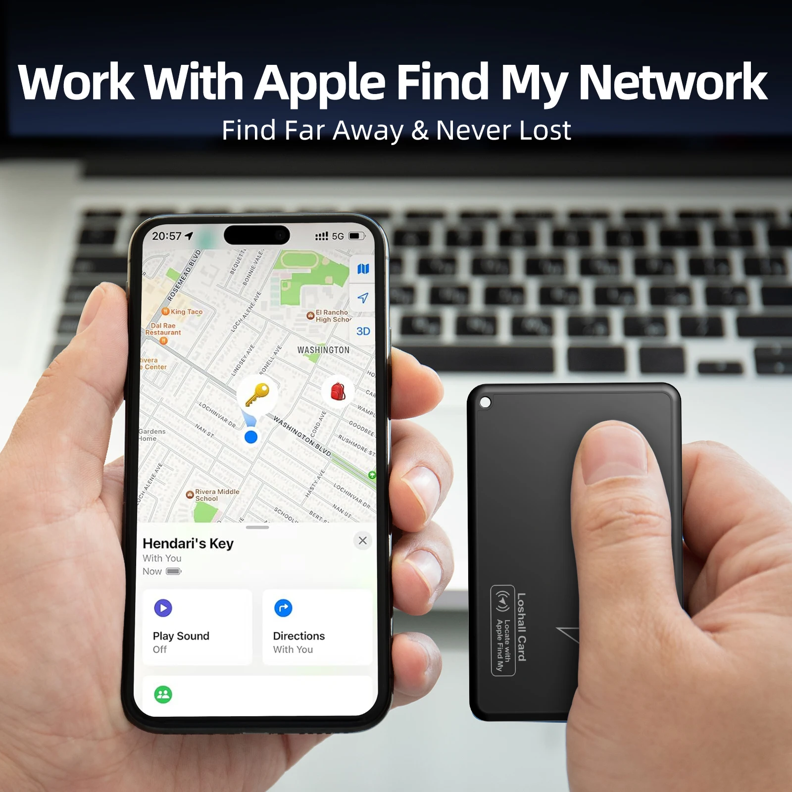 Batteria alta da 150 mAh Airtags Apple Smart Tag anti-smarrimento per iPhone Trova il mio dispositivo Bluetooth Portafoglio Scheda di localizzazione Posizione GPS