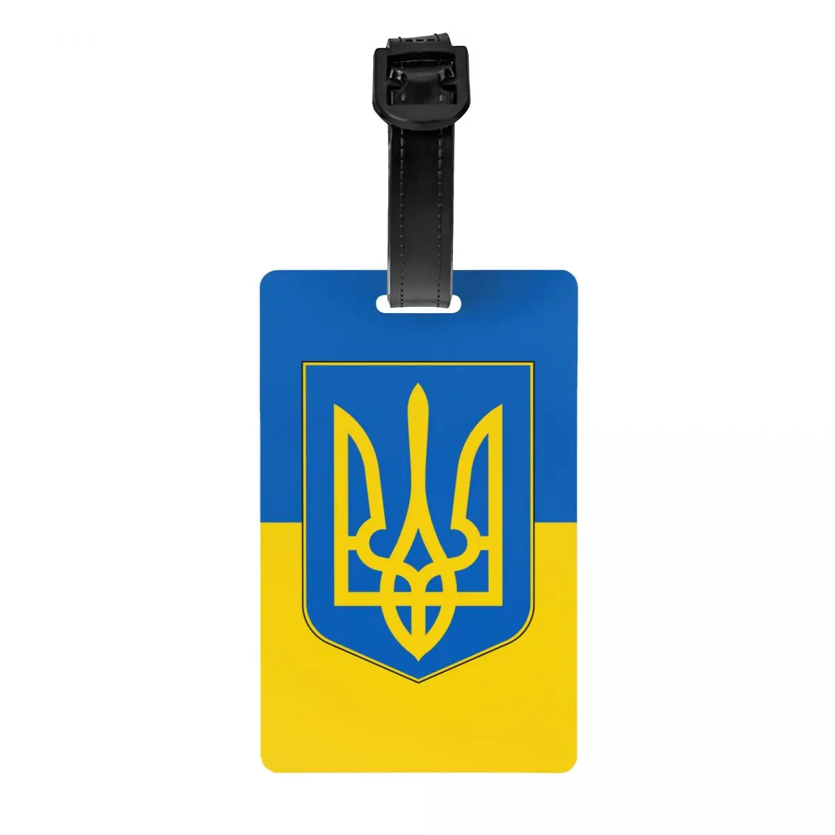 Custom Flag Of Ukraine Luggage Tag for Travel Suitcase Patriotic Privacy Cover ID Label