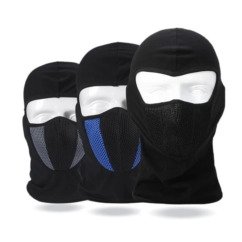 Full Face Mask Cycling Windproof Headgear Motorcycle Balaclava Breathable Outdoor Sports Men CS Mask Head Cover Hat