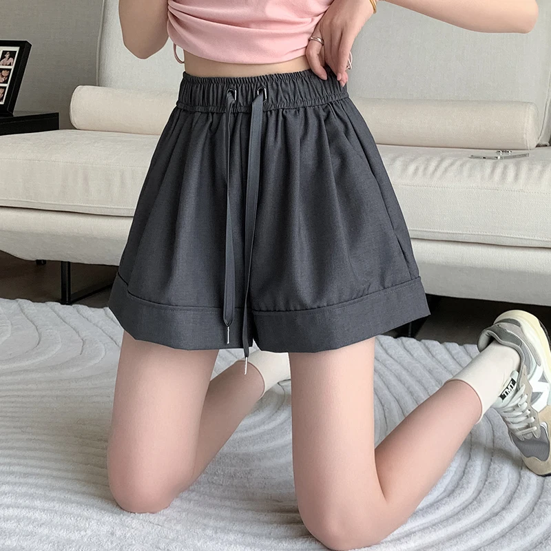 Pantaloni sportivi a vita alta da donna estivi sottili pantaloni a gamba larga casual dimagranti taglia piccola taglie forti pendolari Sle Faion coreano