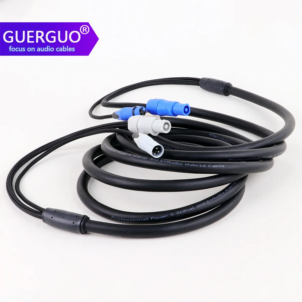 Powercon XLR Audio Combi Extension Cable,1m/1.5m/2m/3m/5m 3x1.5/2.5mm² Power Con DMX Signal Combo Cord for Speaker Moving Head