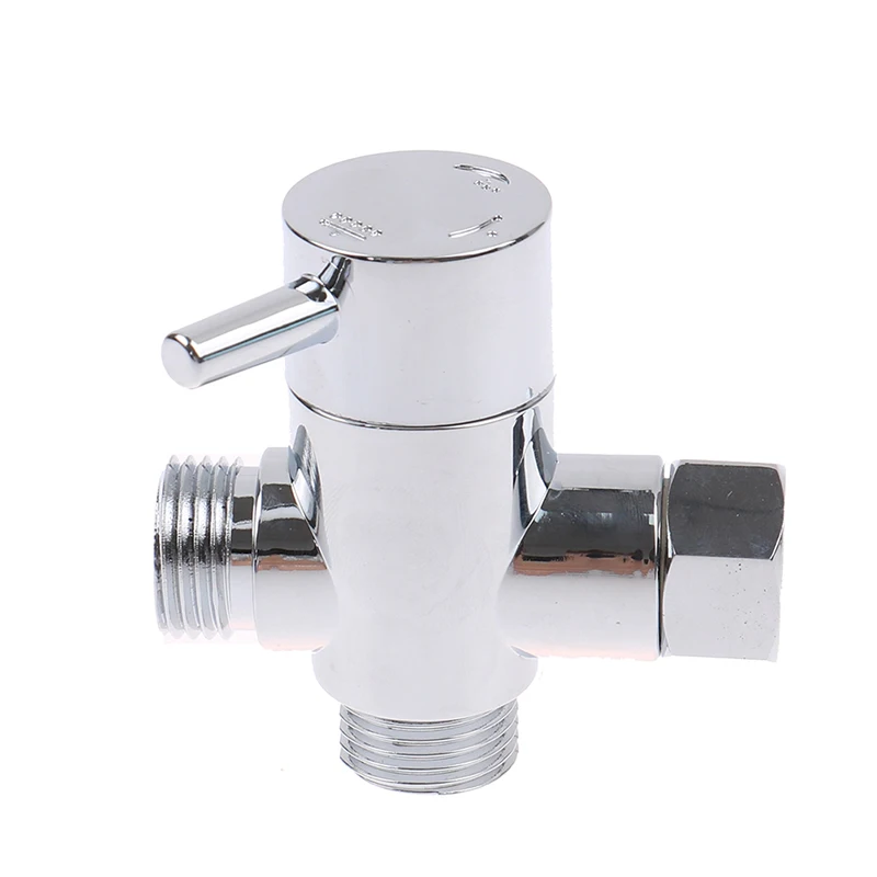 G1/2 Three Way Shower Diverter Valve Adjustable Handheld Nozzle Water Separator Bathroom Fitting