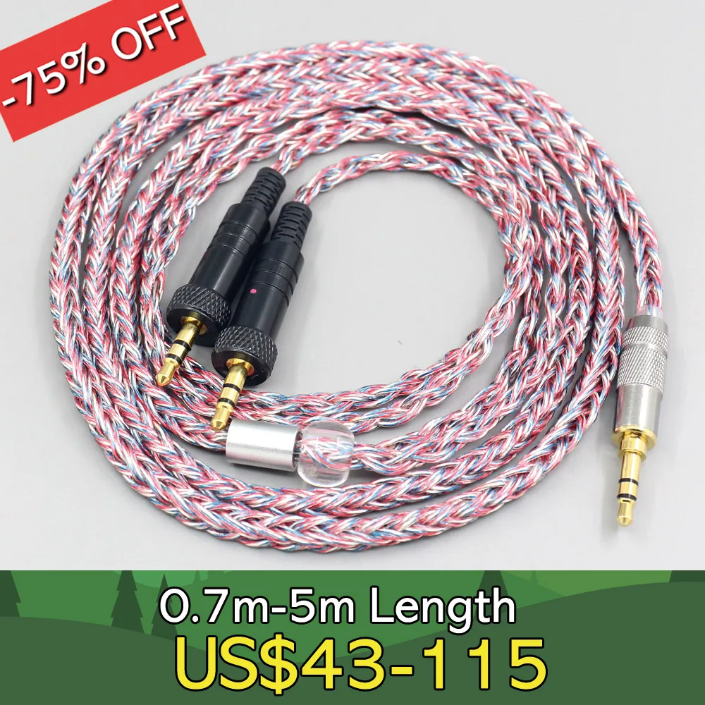 

16 Core Silver OCC OFC Mixed Braided Cable For Sony MDR-Z1R MDR-Z7 MDR-Z7M2 With Screw To Fix headphone Earphone LN007581