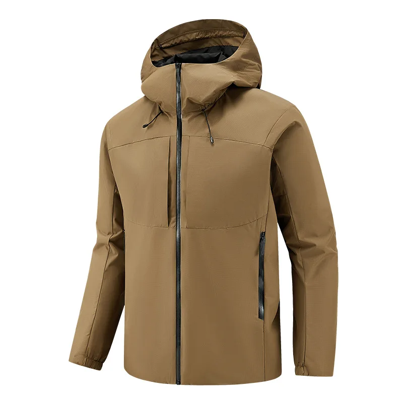 

Four Seasons новые модные мужские однотонные повседневные модные простые базовые свободные куртки с капюшоном на молнии с длинными рукавами мужская одежда пальто