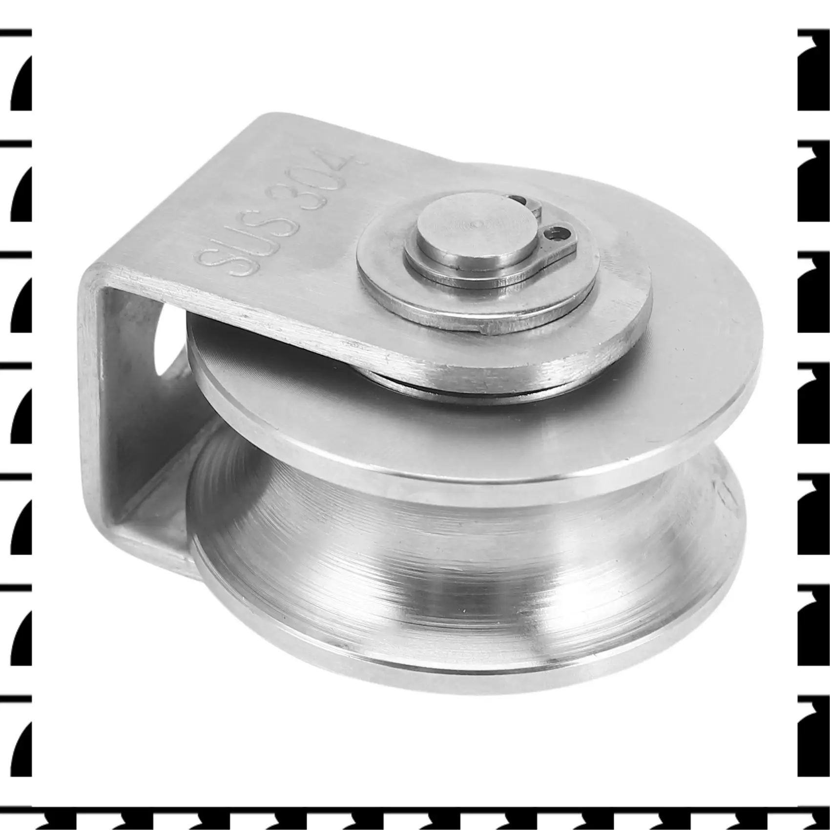 

A44U 6Pcs 2 Inch Roller Wheel Bearings U Groove Pulley Wheels Detachable Heavy Duty Grooved Wheel
