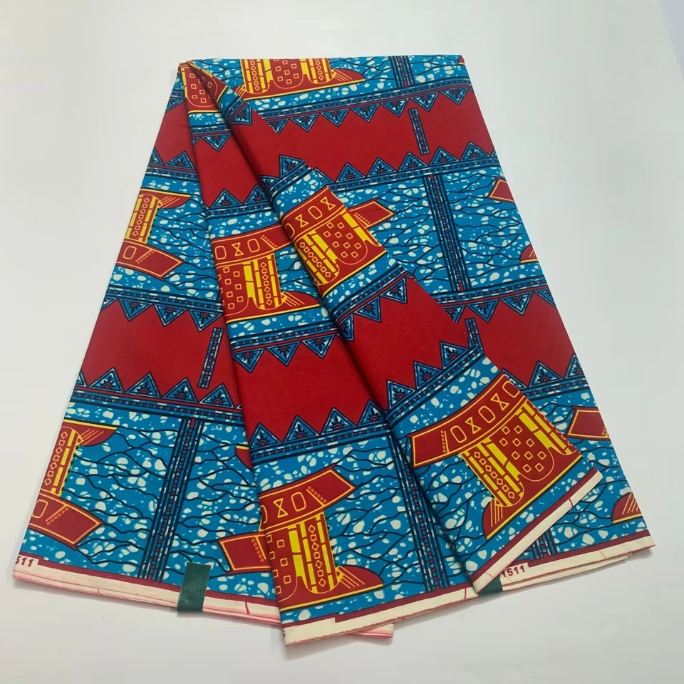 

Оригинальный настоящий воск 100% хлопок высокое качество Kente воск африканская ткань воск ткань 2024 последние 6 ярдов восковой ткани