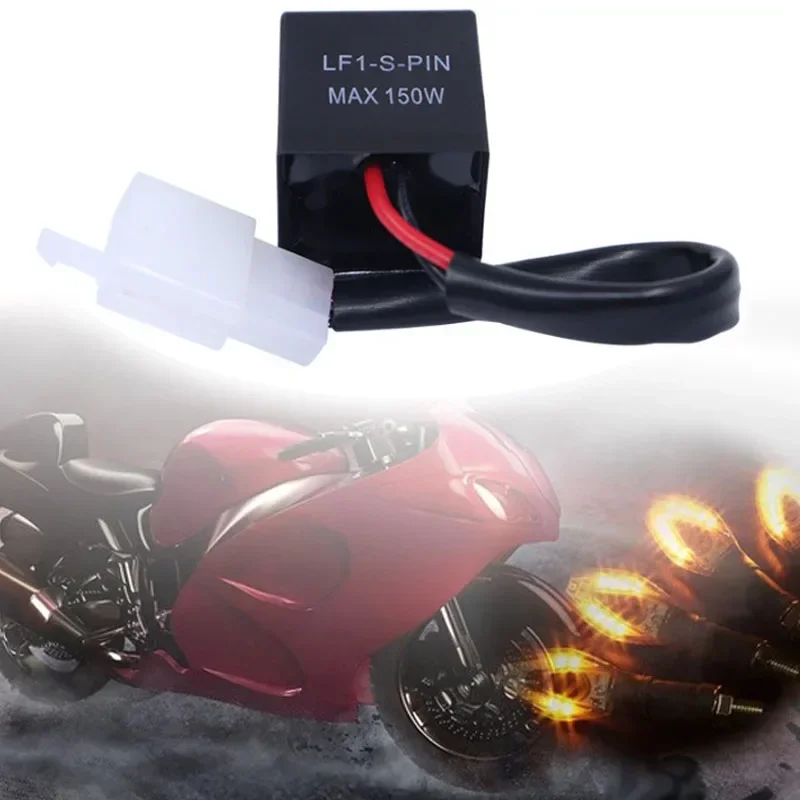 2-wire 150W 12V LED Flasher Relay For Yamaha Honda Kawasaki Suzuki Motorcycles Modification Accessories Automobile Flasher