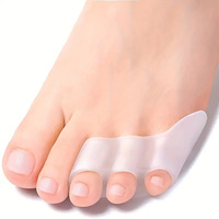 1 Pair Little Toe Three Ring Bunion Three Hole Little Toe Separator Overlapping Toe Bunion Blister Toe Straightener Protector Fo