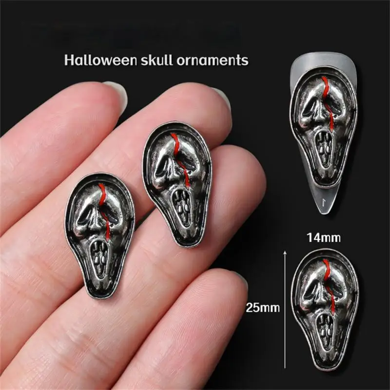 간단한 매니큐어 편안한 해골 안전 섬세한 할로윈 건강 및 미용 실용적인 합금 쥬얼리, 유령 머리 유령 금속