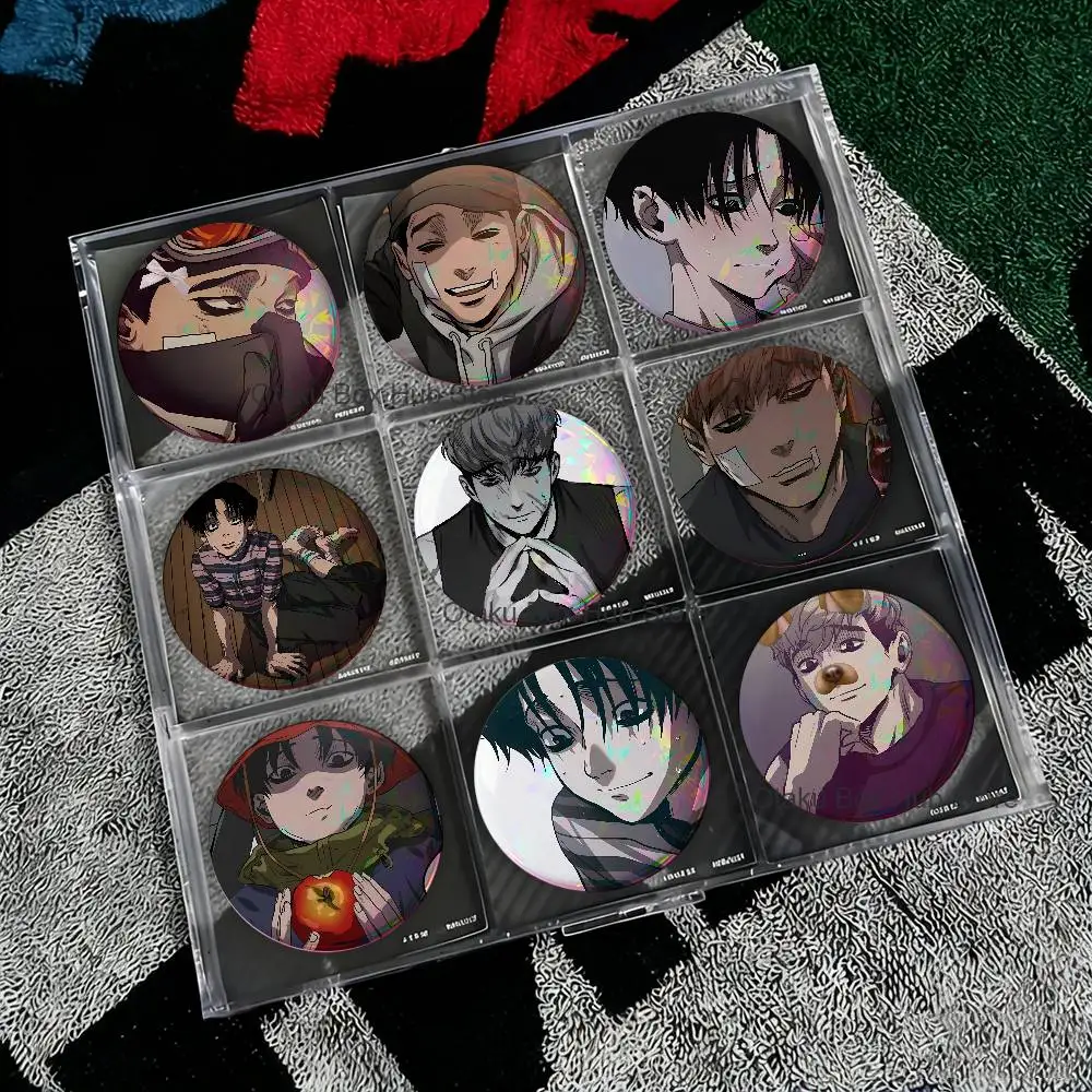 K-Killing S-Stalking Korean Manga Laser reflective round badges pins bag clothing decorations collectibles gifts for friends