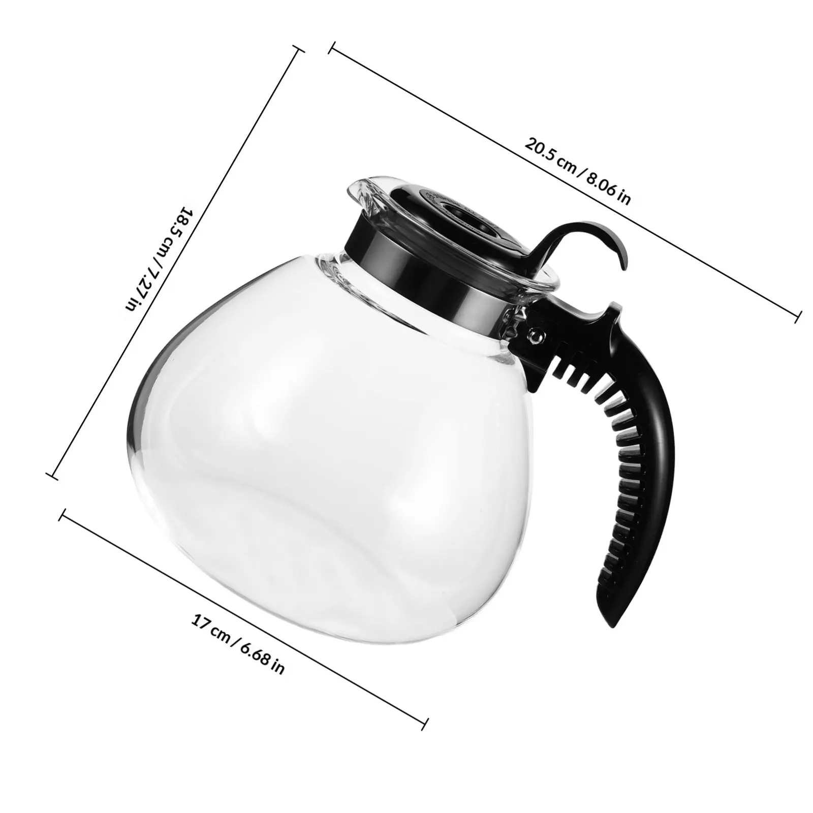 Glass Percolator Coffee Pot Heat Resistant Handle Stove Top Brewing Coffee Tea Suitable Kitchen Commercial Use