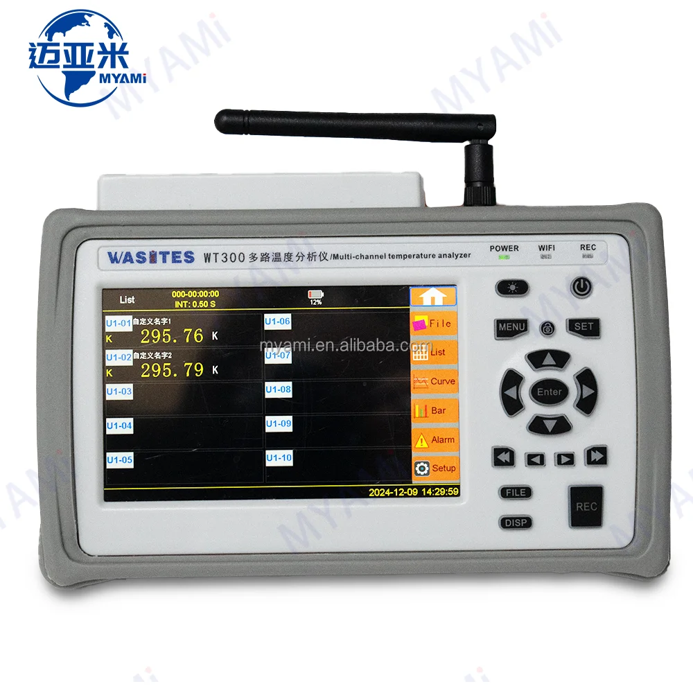 MYAMI Digital Multi Channel Temperature Data Logger 10 Channels 40 Channels High Resolution Wifi Contact Temperature Measurement