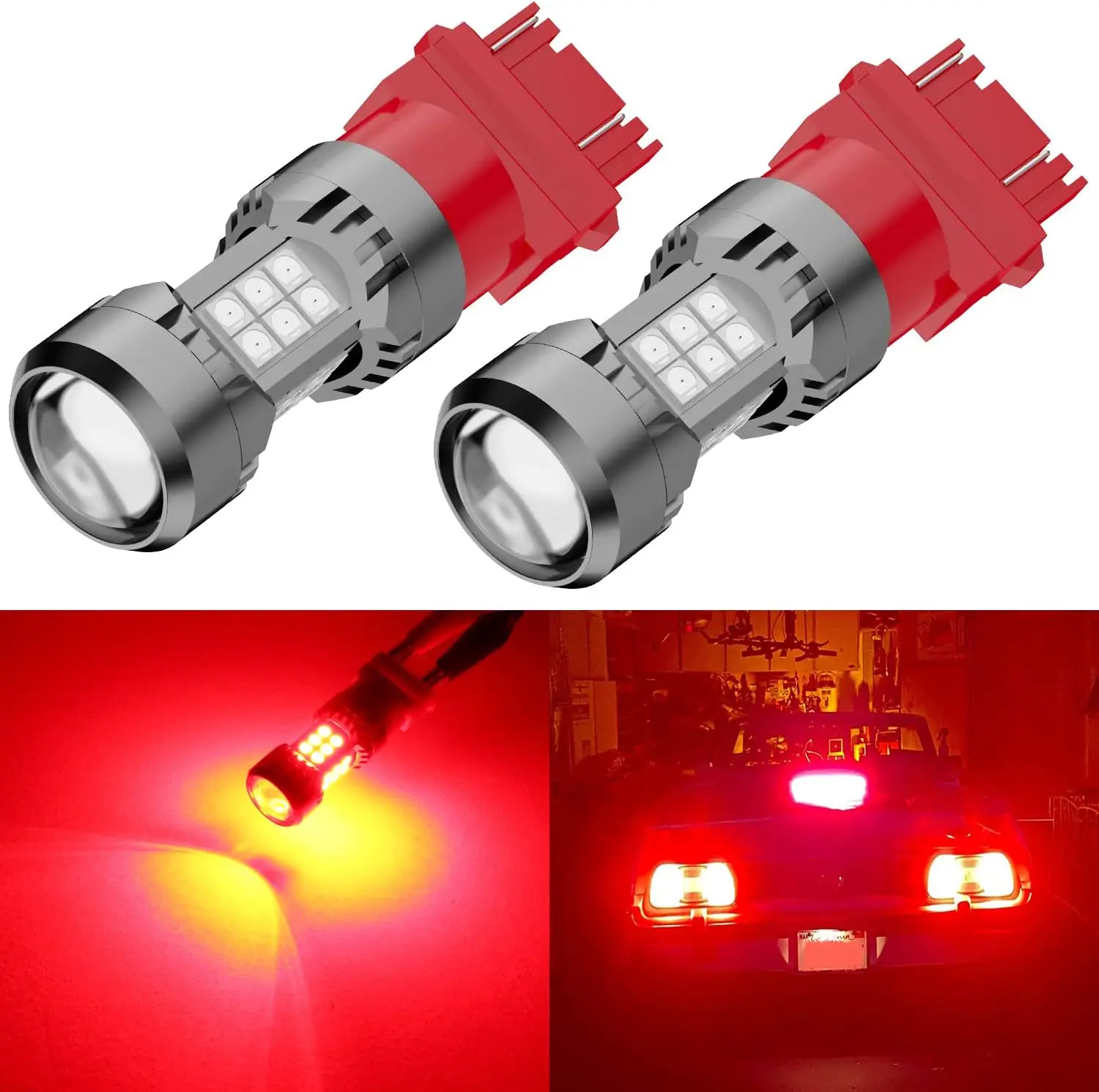 

3157 Светодиодная лампа красного цвета, супер яркая 3030 30-SMD 3056 3057 4157 3047 4057 3457 Светодиодные стоп-сигналы поворота Замена мигалки