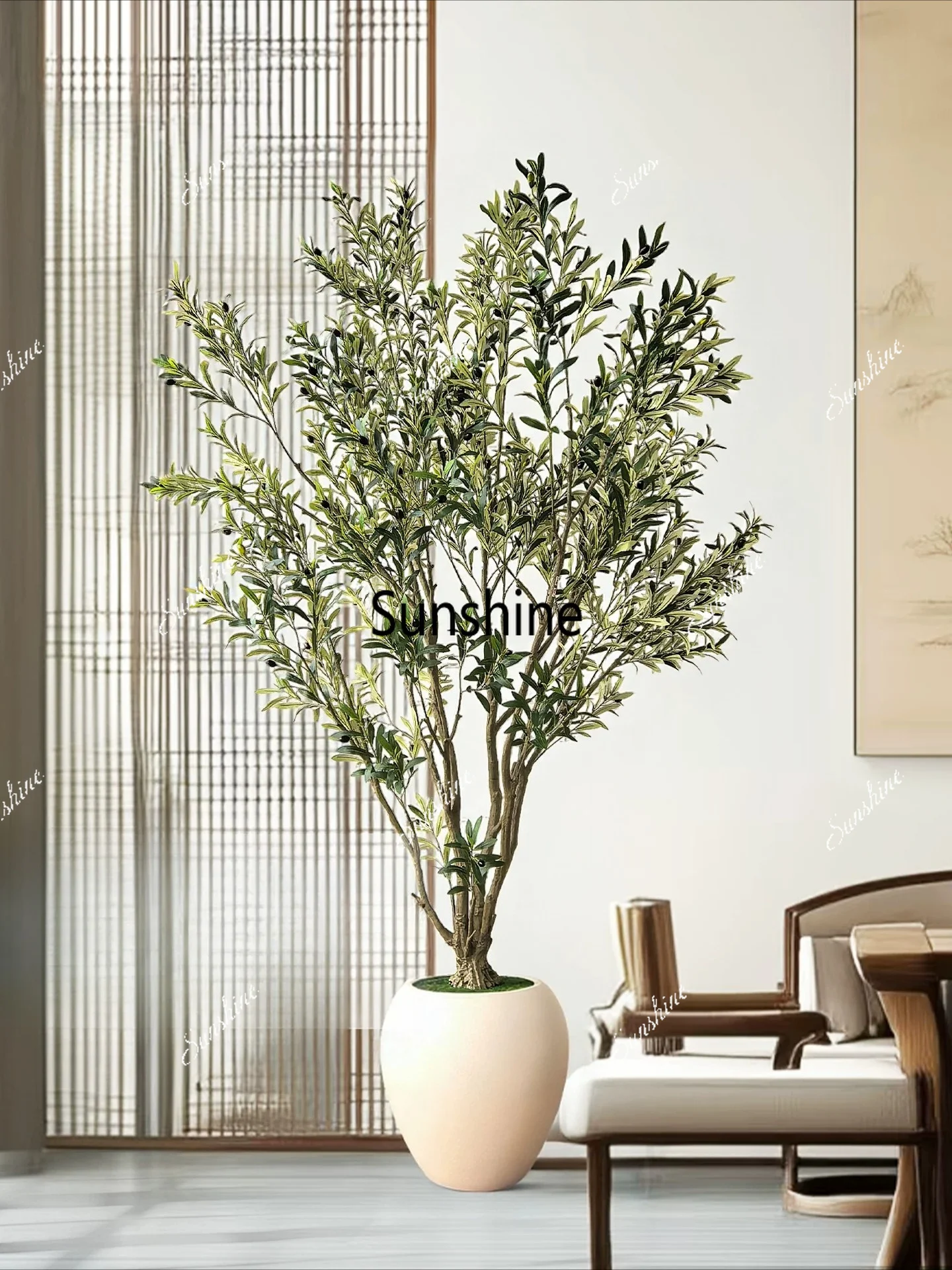 Simulation green plant olive tree indoor large floor plant potted plant decorative ornament