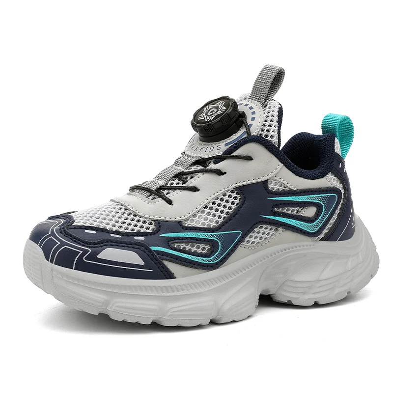 

Stylish Boys Summer Trainers Air Flow Mesh Elastic Outsole Anti-collision Toe Anti-slip Shoes for Outdoor Walking Play