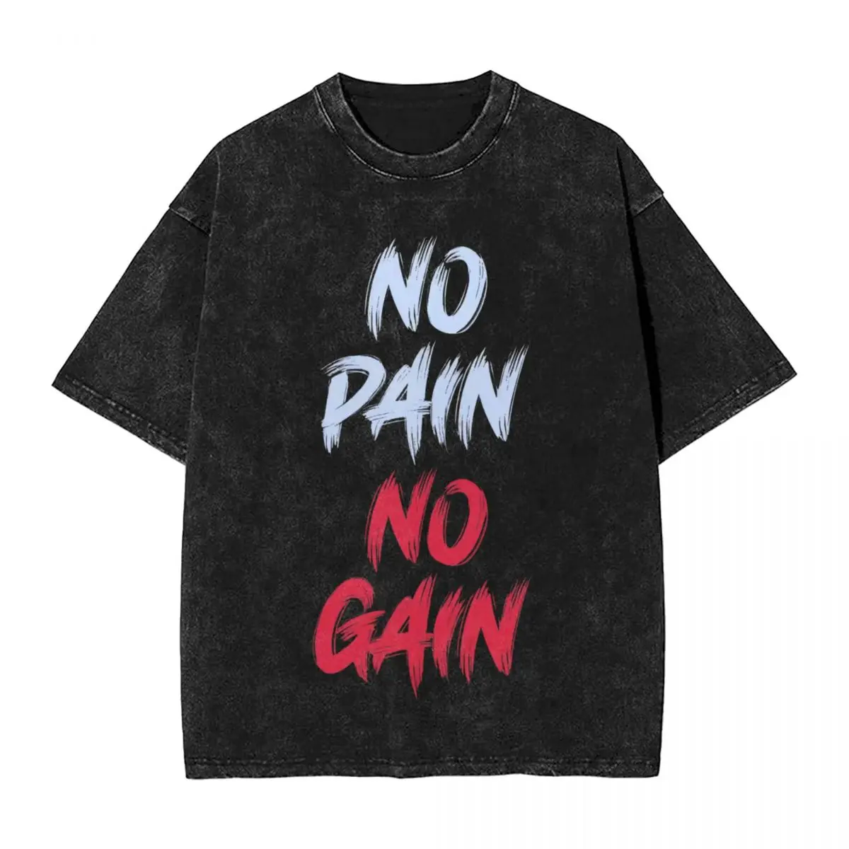 

Men NO Pain No Gain T-Shirts Bodybuilding Top Tees Beach Vintage Short Sleeves T-Shirt O Neck Harajuku Printed Tshirt Hot Sale