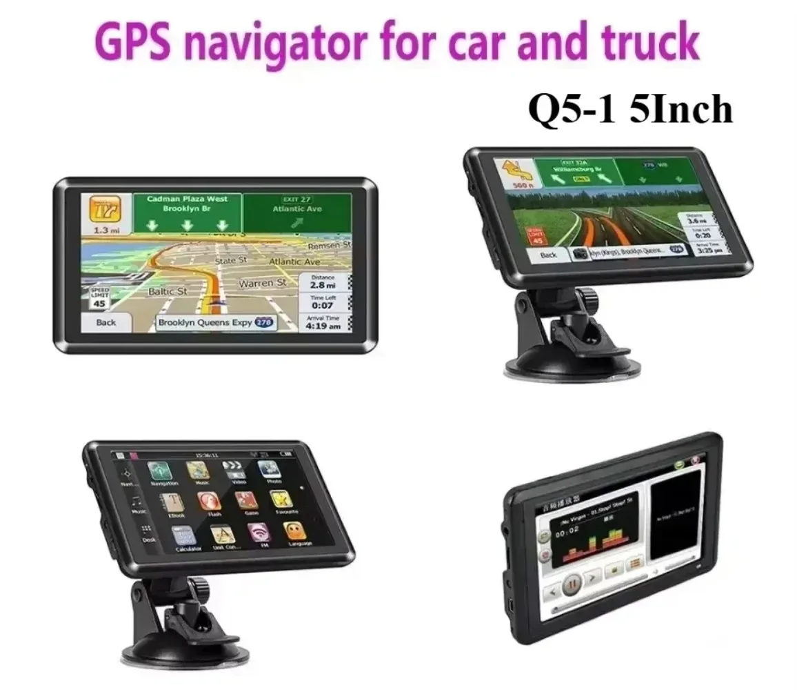 

Bayerley Q5-1 5"HD TFT Touch Screen Car GPS Navigator 8G HD European American UK Germany Universal Car Truck Seat Cover Map FM