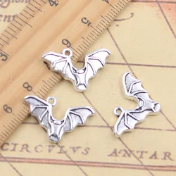 10pcs Charms Halloween Bat 15x24mm Tibetan Silver Color Pendants Antique Jewelry Making DIY Handmade Craft