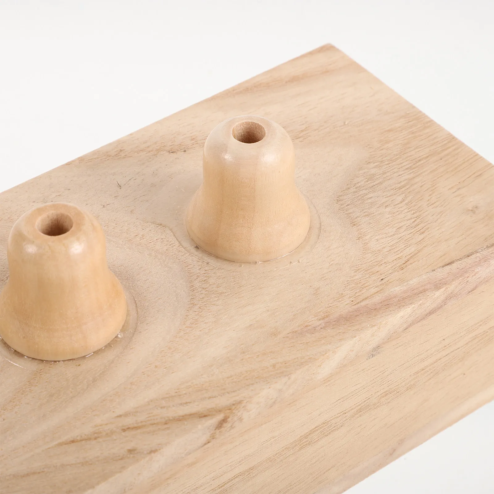 Tuning Fork Wooden Resonance Box 18Cm Dual Slot Design for Stable Support Clear Sound Amplification for Classroom Meditation