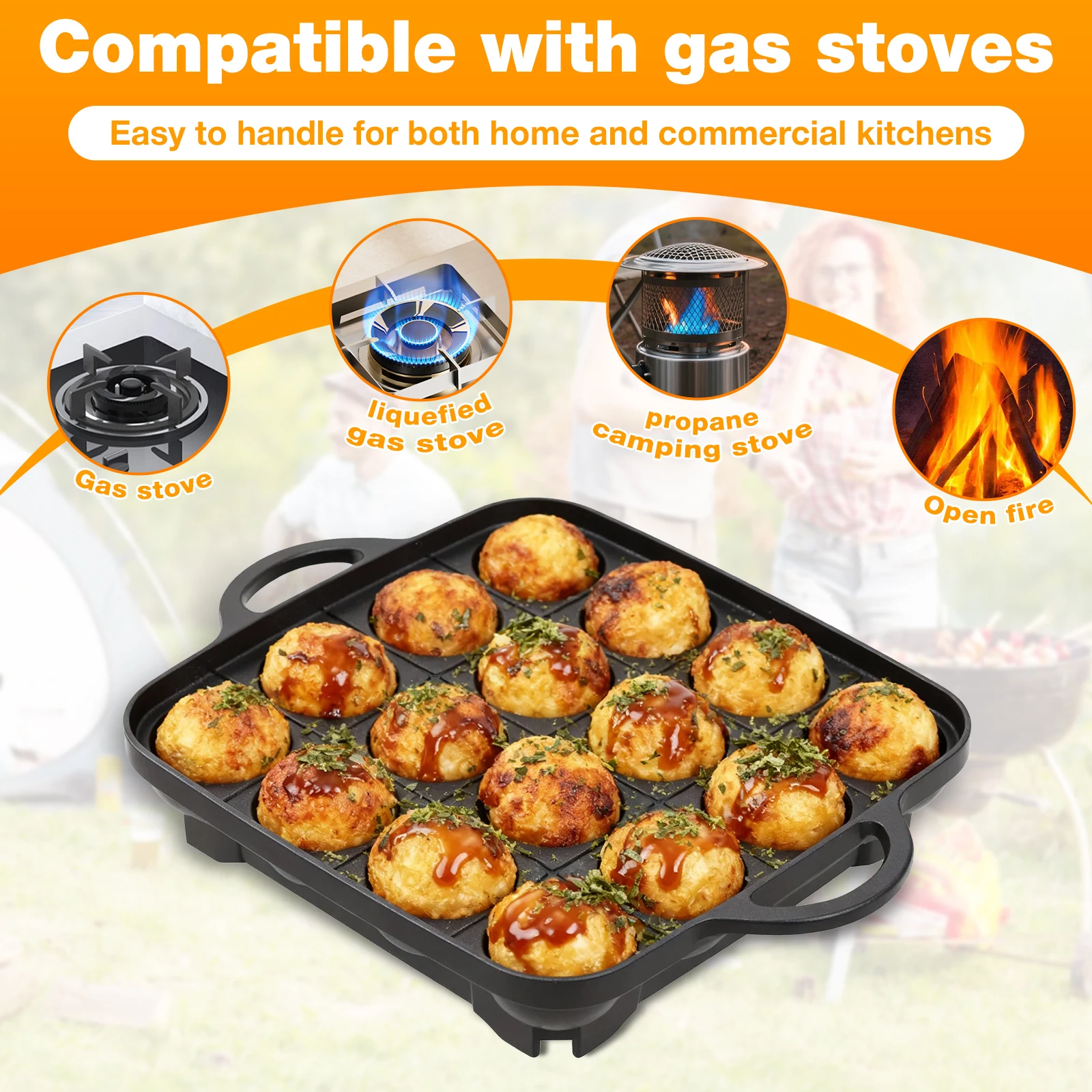 Takoyaki Pan Antiaderente Grig - Takoyaki Pan Cast recensione e prezzo