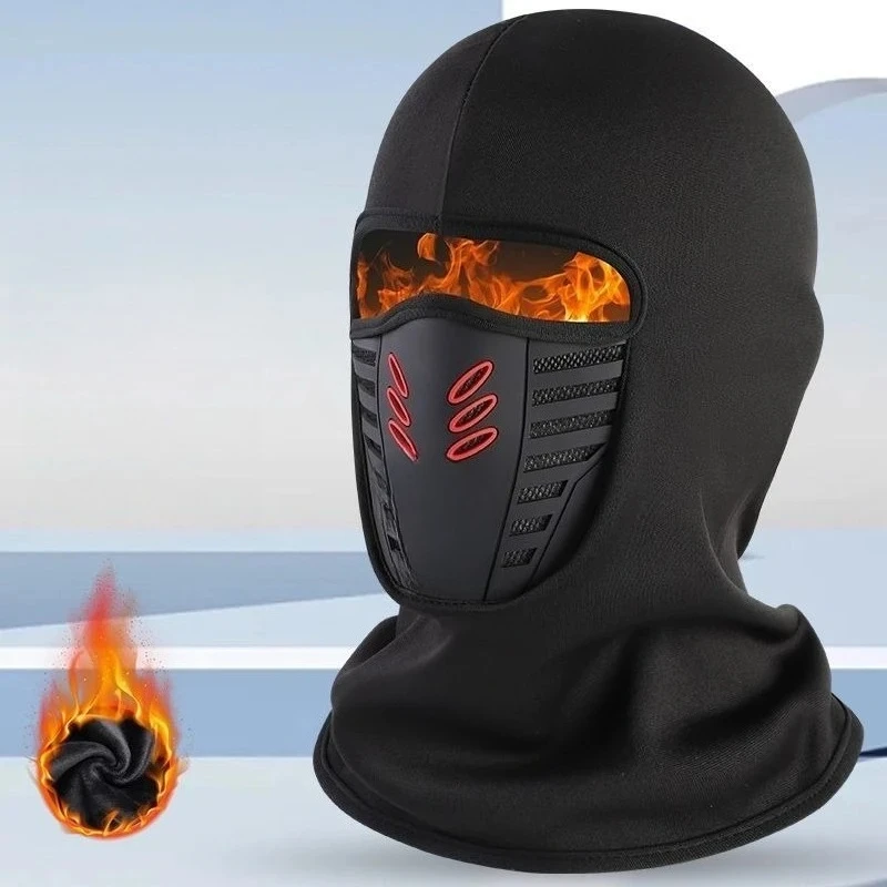 غطاء محرك السيارة الدافئ لركوب الدراجات في الشتاء، قناع سميك مقاوم للرياح وبارد وجيد التهوية، بطانة خوذة شتوية قاطرة شتوية