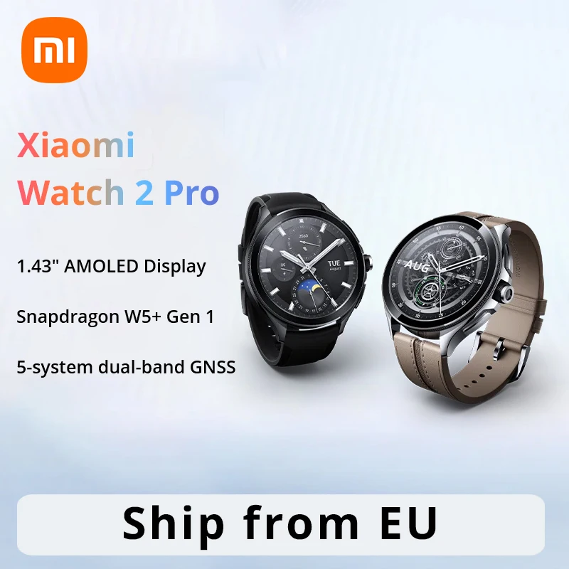Xiaomi Watch 2 Pro Bluetooth Version Snapdragon W5+ Gen 1 Processor 1.43" AMOLED Display Heart Rate Monitoring Built-in GNSS