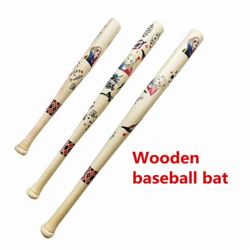 Carnival Harleen Quinzel Cosplay Wooden Baseball Bat  Харли Куинн Wood Material Escuadrón suicida Halloween