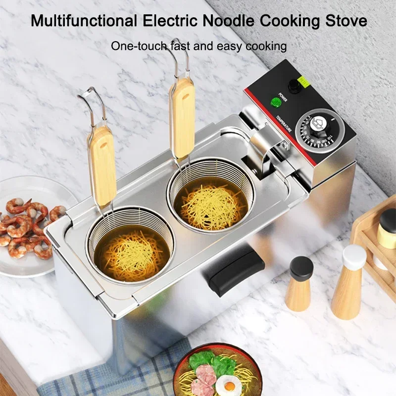 

Electric boiling noodle stove commercial stainless steel double-ended noodle cooking machine soup powder stove spicy hot