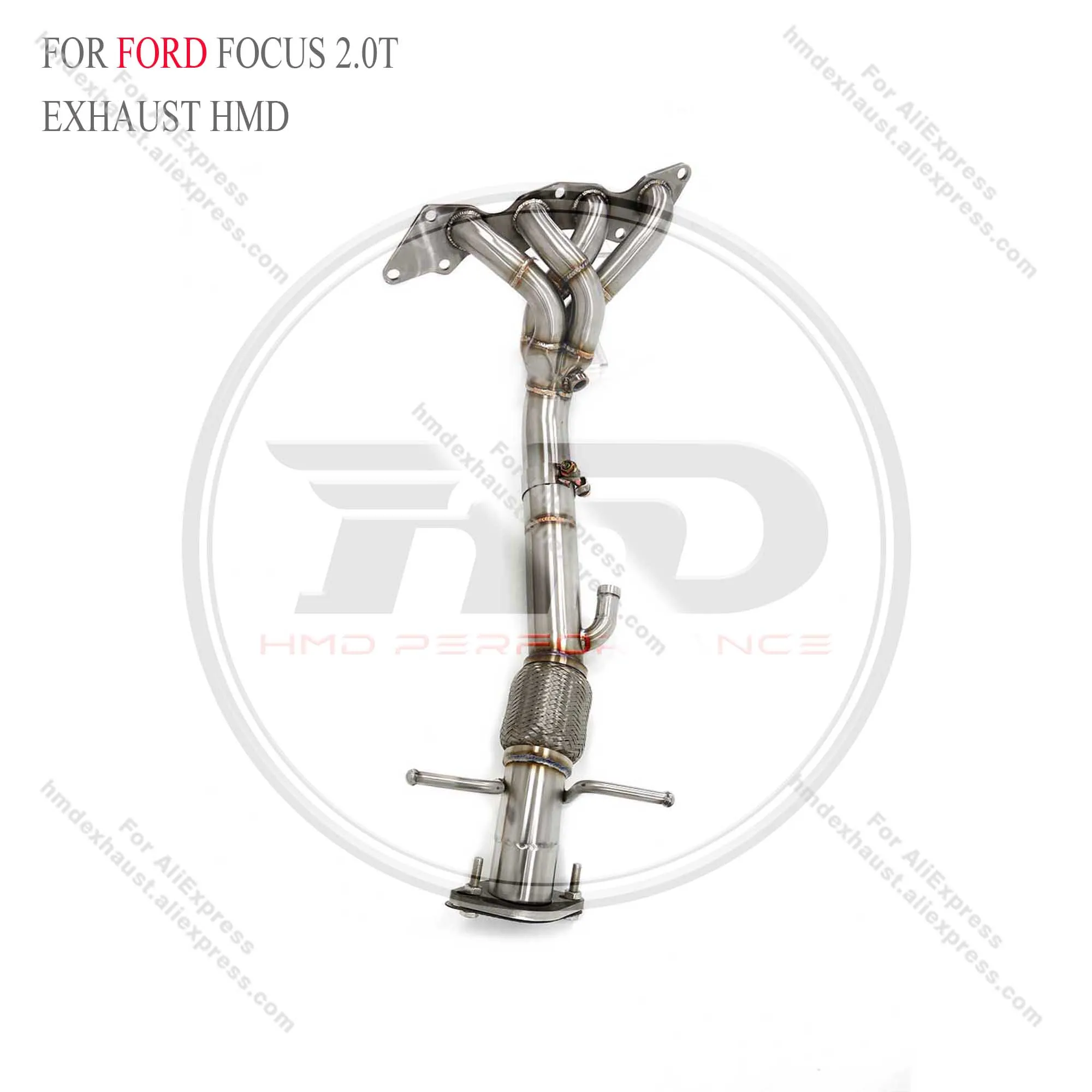 

HMD Exhaust System High Flow Performance manifold Lossless installation for Ford Focus 2.0T Without Heat shield