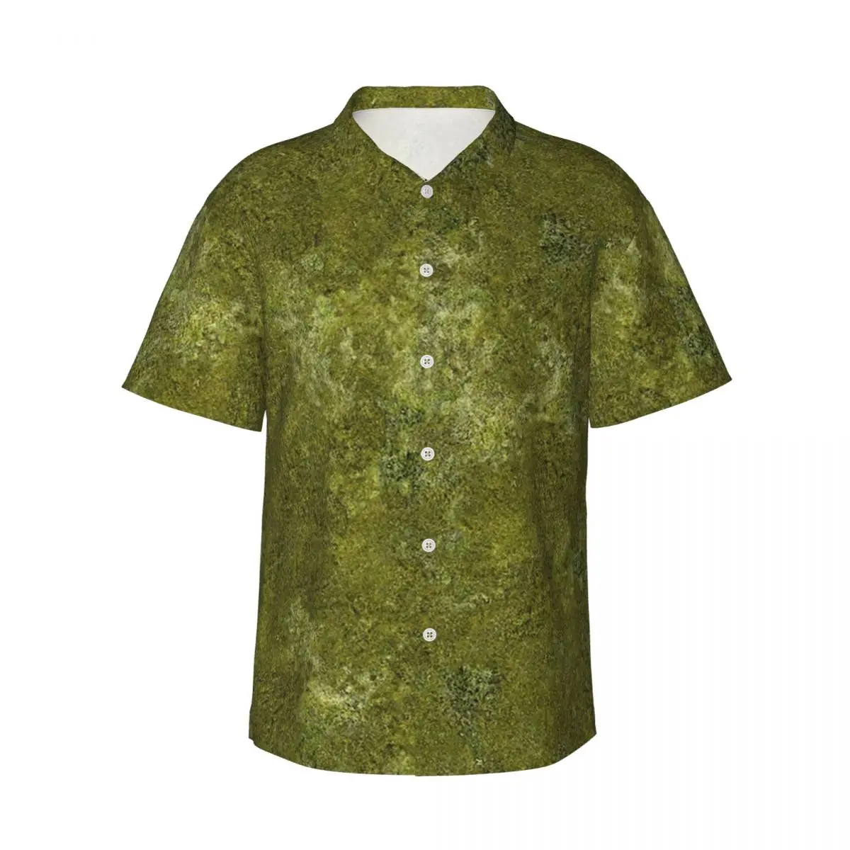

Grass Battlemat 36x36 Men's Shirts Hawaiian Short Sleeve Shirt Fashion Button Tops for Summer Beach
