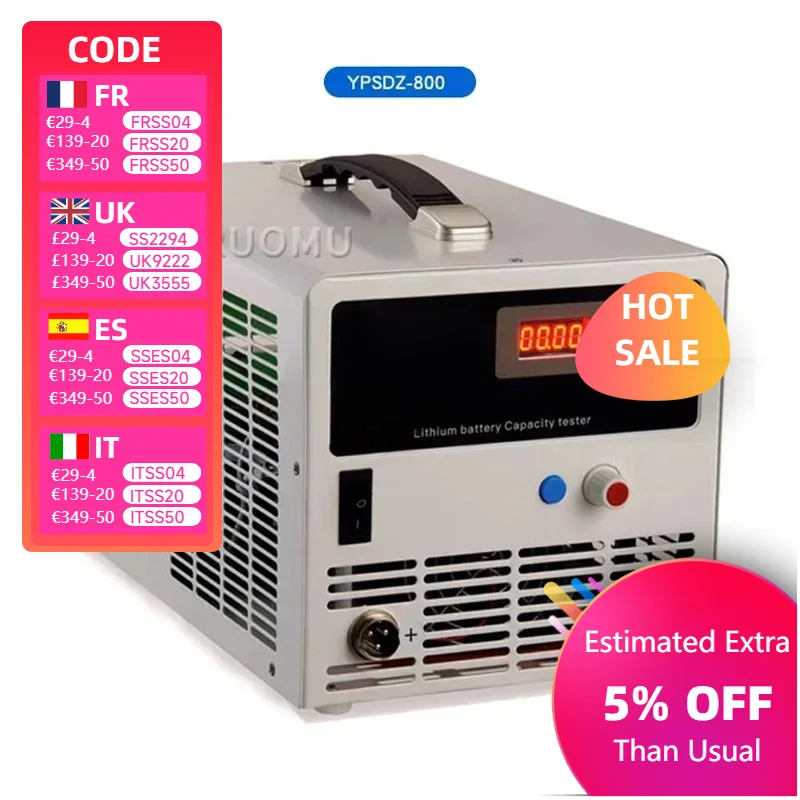 

Electronic Load Battery Capacity Tester Lithium Lead Acid Battery Capacity Tester Charge / Discharge 60A 110V/220V 1600W