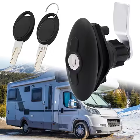 1Set For Swift Elldis Camper Motorhome For Sts Zadi Oval Latch Door Lock Ellipse Model 2007 Black RV Caravan Car Accessories