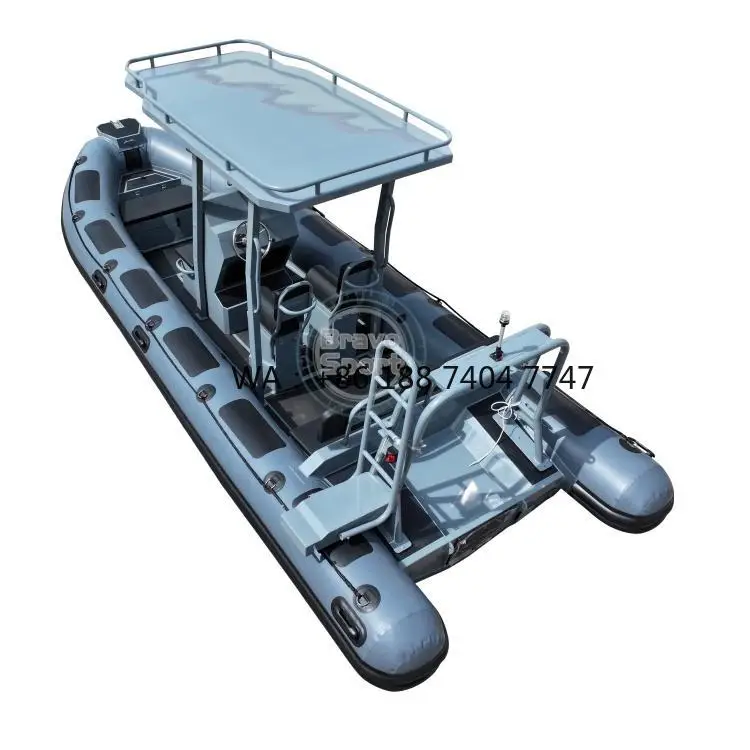 Best Selling  RIB660 Double Aluminum Rigid Hull PVC/Hypalon Inflatable Boats for Fishing