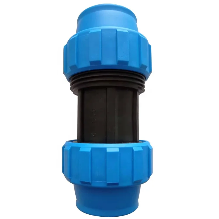 Agricultural Irrigation Pp Compression Fittings Plastic Quick Connect Adaptor 50MM Coupling Hdpe Pipe Fittings